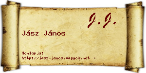 Jász János névjegykártya